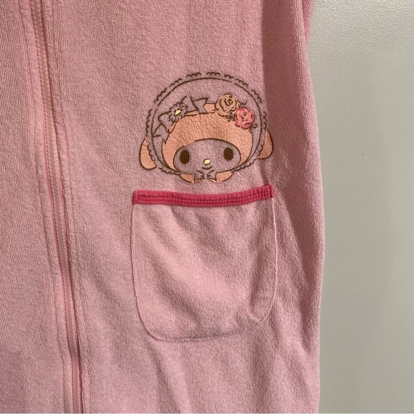 Y2K Sanrio My Melody dress tunic zip up beach cover up terry cloth - Picture 3 of 13
